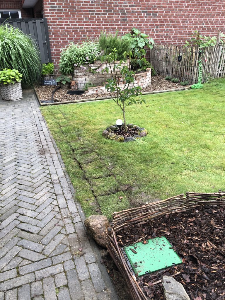 Gardena Ventilbox und Rasen wieder verschlossen